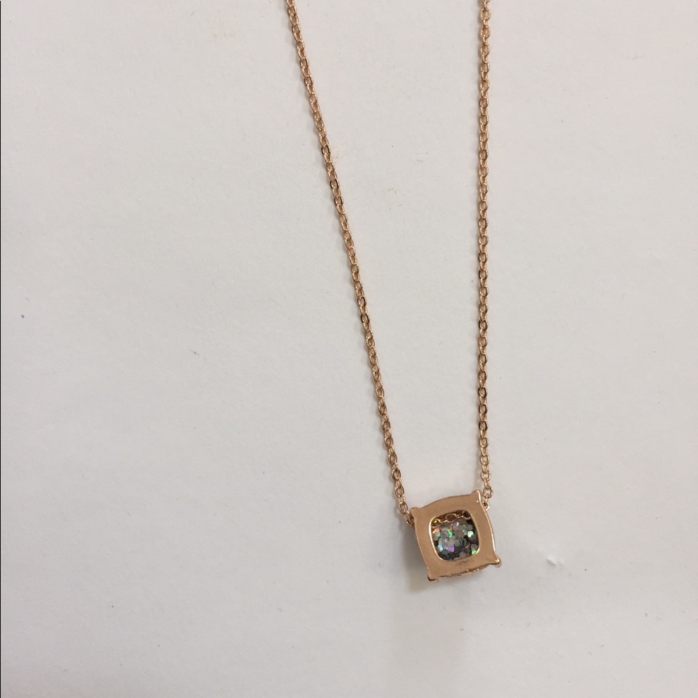 Silver Glitter Gum Drop Necklace - Picture 3 of 3